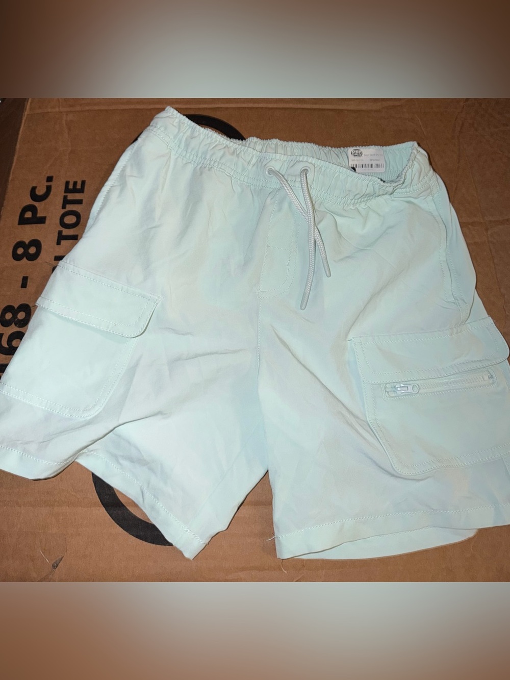 Target Kids Light Mint Cargo Swim Trunks